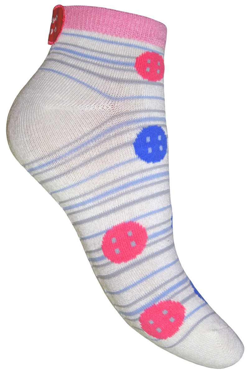 Носки для девочки Master Socks Sunny Kids, цвет: белый. 82610. Размер 2082610 Носки для девочки Master Socks Sunny Kids, цвет: белый. 82610. Размер 2082610Детские носки Master Socks Sunny Kids изготовлены из высококачественных материалов. Ткань очень мягкая и тактильно приятная. Содержание бамбука в составе обеспечивает высокую прочность, эластичность и воздухопроницаемость. Изделие хорошо стирается, длительное время сохраняет привлекательный внешний вид. Эластичная резинка мягко облегает ножку ребенка, обеспечивая удобство и комфорт. Укороченная модель оформлена принтом в полоску и изображением пуговиц. Украшены носочки аппликацией в виде пуговичек. Красивые и удобные носочки станут отличным дополнением к детскому гардеробу!Уважаемые клиенты!Размер, доступный для заказа, является длиной стопы.