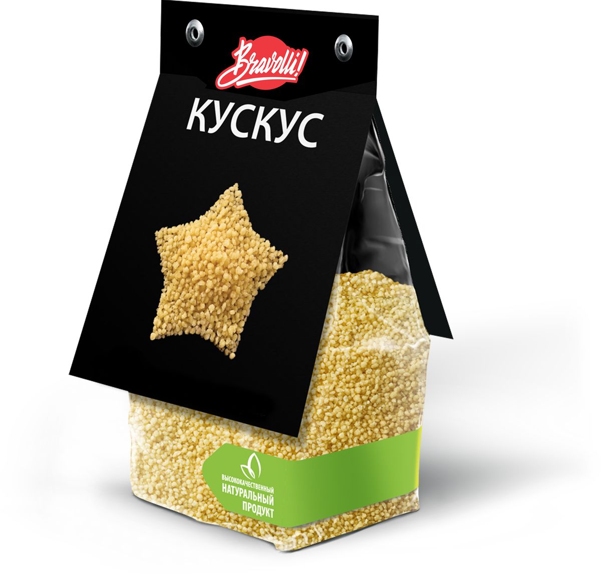 Bravolli Кускус, 350 гБР 99/6 Bravolli Кускус, 350 гБР 99/6Кускус - крупа из твердых сортов пшеницы - символ восточной кухни, традиционное блюдо Магриба (Северная Африка). Сегодня вкус также популярен и в Европе, и в Америке. В кухне Ближнего Востока им часто заменяют рис. Кускус получают из манной крупы, сбрызгивая ее водой и формируя крупинки, которые затем проходят термическую обработку. Кускус отлично сочетается с тушеным мясом и овощами, подходит для приготовления гарниров, салатов и сладких блюд. Кускус можно приготовить очень просто: за 5 минут, заварив его молоком или кипятком, или традиционно - на пару, как это обычно делают марокканцы.