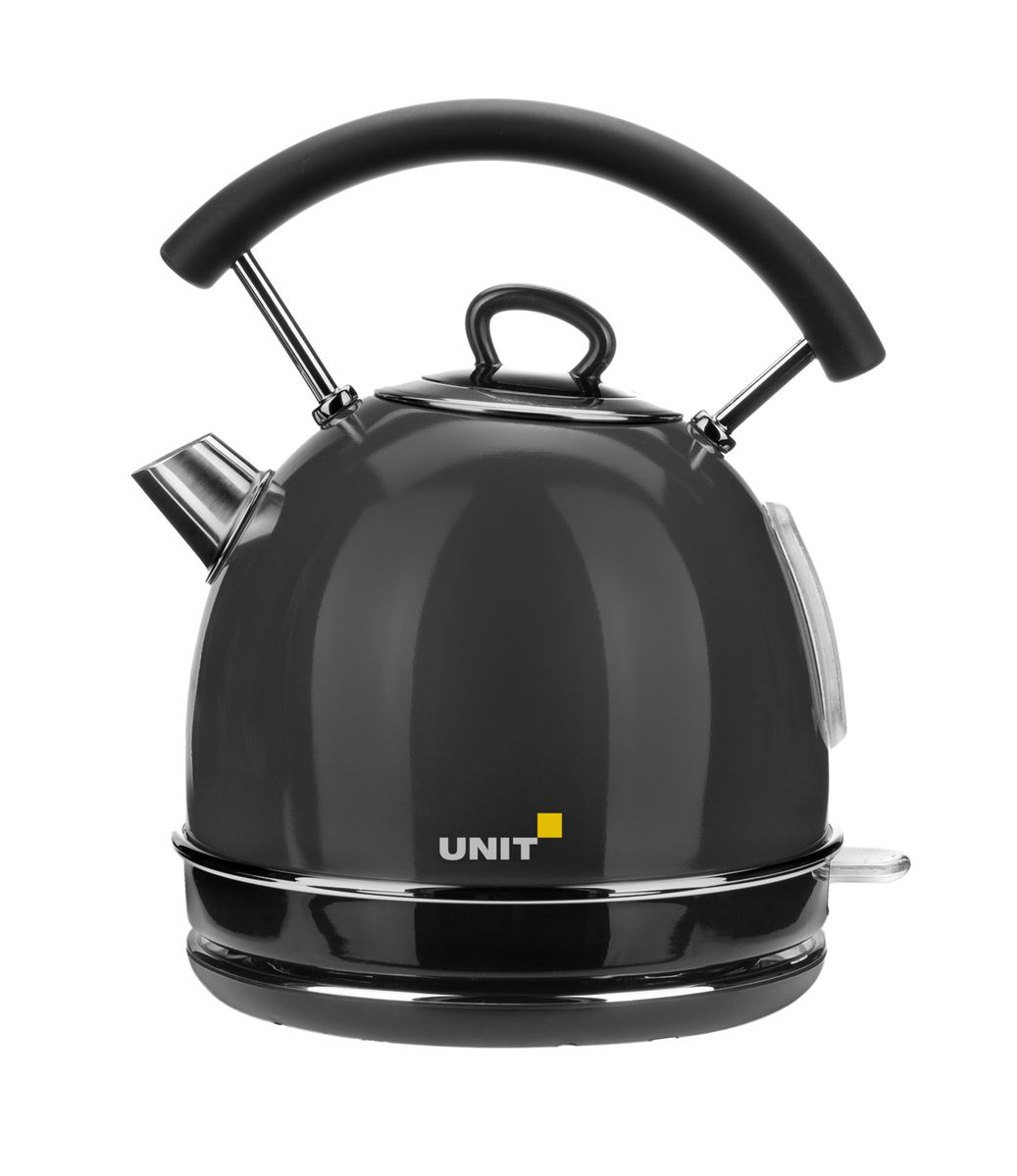 Unit UEK-261, Black электрический чайникCE-0353945 Unit UEK-261, Black электрический чайникCE-0353945Современный электрический чайник Unit UEK-261 из нержавеющей стали, сочетающий в себе многофункциональность и дизайн, станет украшением вашей кухни. Чайник оснащен многоуровневой защитой. Прибор установлен на удобную подставку с возможностью поворота на 360 градусов и с отделением для хранения шнура. Помимо этого, отличительной особенностью является удобный носик для наливания и шкала уровня воды. Съемный фильтр от накипи и скрытый нагревательный элемент гарантированно обеспечат надежность, долговечность и максимально комфортное ежедневное использование.