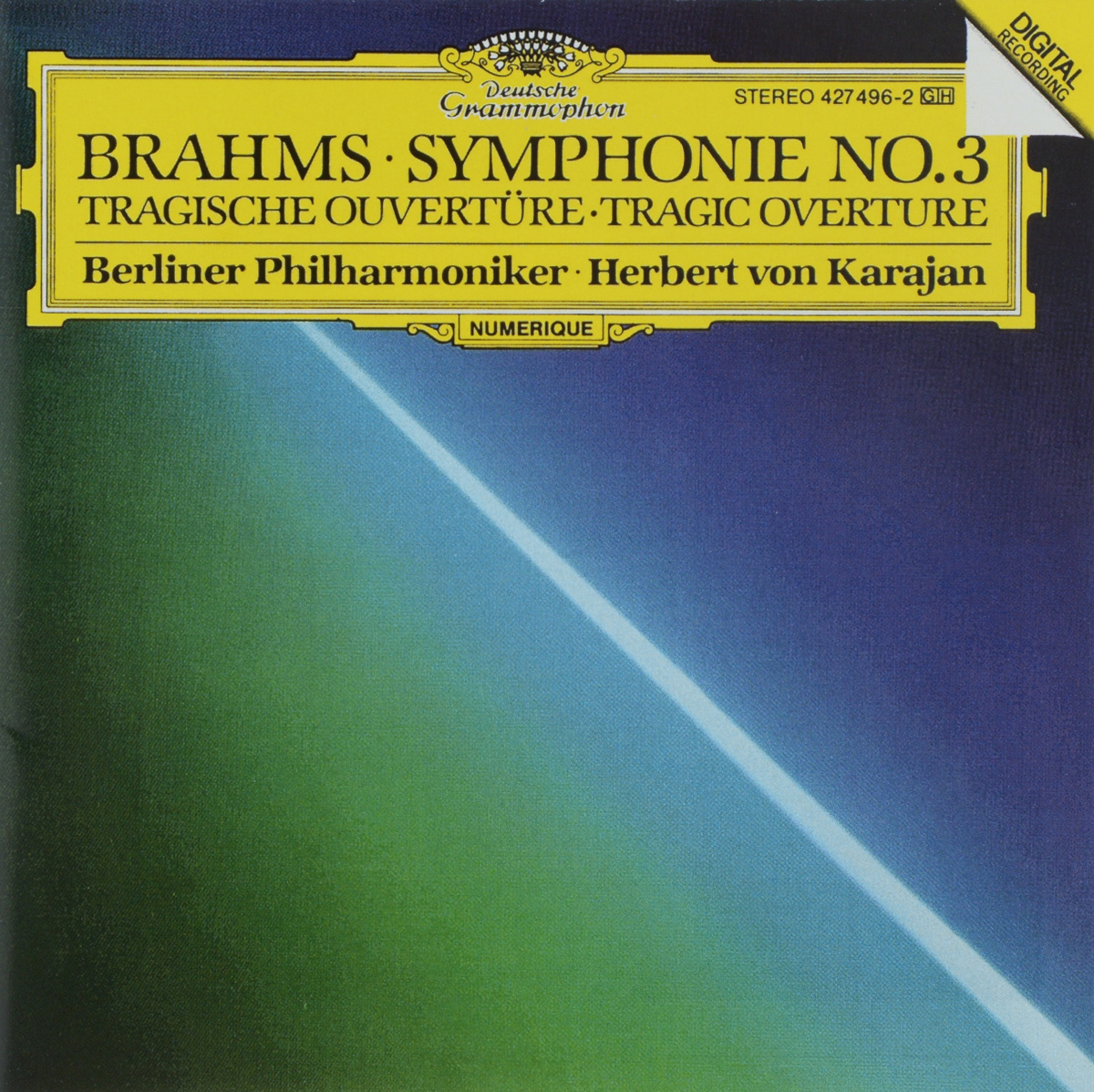 Herbert Von Karajan. Brahms. Symphonie No. 3 / Tragische Ouverture