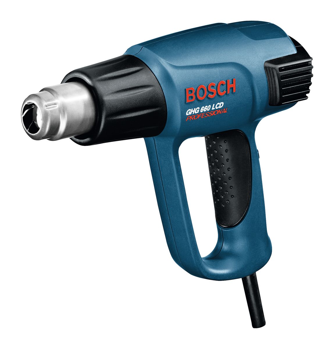 Фен технический Bosch GHG 660 LCD. 06019447030601944703 Фен технический Bosch GHG 660 LCD. 06019447030601944703Технический фен Bosch GHG 660 LCD - это профессиональный электроинструмент мощностью 2300 Вт, сконструированный для локального нагрева различных материалов. Для точной и качественной работы инструментом, температура нагрева и поток воздуха плавно регулируются.Технические характеристики:- ступень холодного воздуха: охлаждение спирали накаливания в течение прим. 1 минуты,- съемный фильтр для грубой пыли,- эргономичная конструкция и рукоятка с мягкой накладкой.Комплектация:- плоское сопло 50 мм 1609201795,- стеклозащитное сопло 75 мм 1609390452.Для простоты и безопасности транспортировки инструмент упакован в пластиковый кейс.