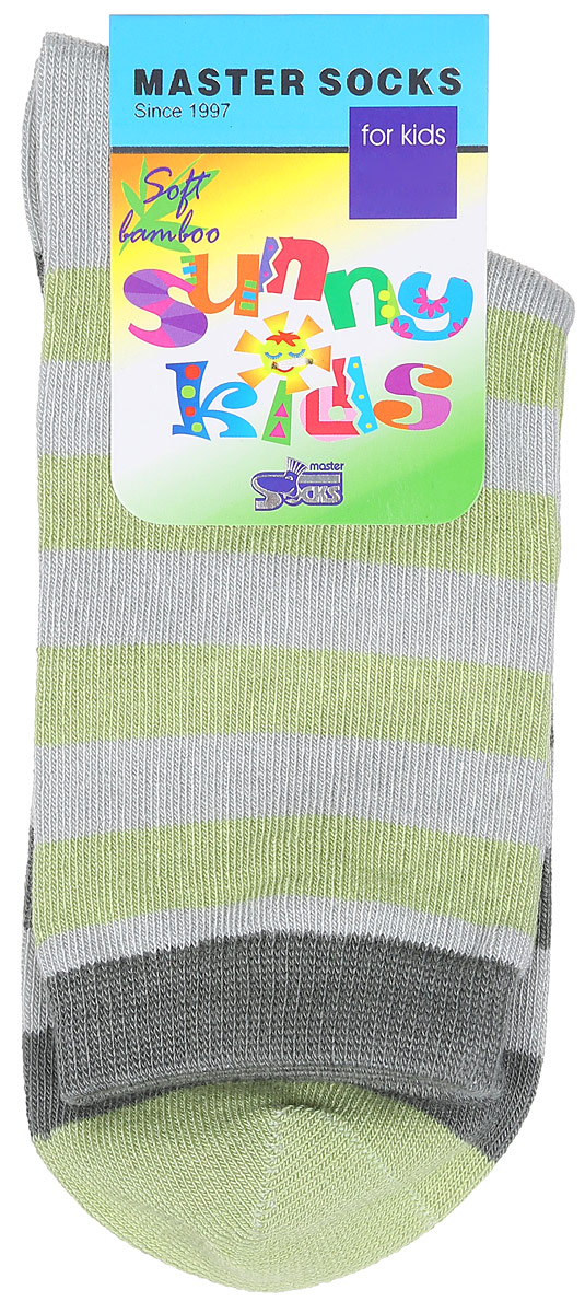 Носки детские Master Socks Sunny Kids, цвет: серо-зеленый. 82602. Размер 1682602 Носки детские Master Socks Sunny Kids, цвет: серо-зеленый. 82602. Размер 1682602Детские носки Master Socks Sunny Kids изготовлены из высококачественных материалов. Ткань очень мягкая и тактильно приятная. Содержание бамбука в составе обеспечивает высокую прочность, эластичность и воздухопроницаемость. Изделие хорошо стирается, длительное время сохраняет привлекательный внешний вид. Эластичная резинка мягко облегает ножку ребенка, обеспечивая удобство и комфорт. Модель оформлена принтом в полоску. Удобные и прочные носочки станут отличным дополнением к детскому гардеробу!Уважаемые клиенты!Размер, доступный для заказа, является длиной стопы.