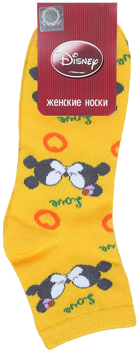 Носки женские Master Socks, цвет: желтый. 15861. Размер 2315861 Носки женские Master Socks, цвет: желтый. 15861. Размер 2315861Удобные укороченные носки Master Socks, изготовленные из высококачественного комбинированного материала, очень мягкие и приятные на ощупь, позволяют коже дышать.Эластичная резинка плотно облегает ногу, не сдавливая ее, обеспечивая комфорт и удобство. Носки оформлены принтом с изображением героев мультфильма.Практичные и комфортные носки великолепно подойдут к любой вашей обуви.