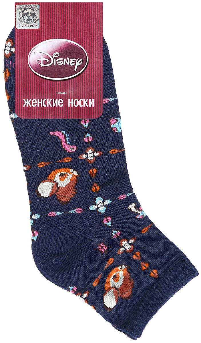 Носки женские Master Socks, цвет: темно-синий. 15861. Размер 2515861 Носки женские Master Socks, цвет: темно-синий. 15861. Размер 2515861Удобные укороченные носки Master Socks, изготовленные из высококачественного комбинированного материала, очень мягкие и приятные на ощупь, позволяют коже дышать.Эластичная резинка плотно облегает ногу, не сдавливая ее, обеспечивая комфорт и удобство. Носки оформлены принтом с изображением героев мультфильма.Практичные и комфортные носки великолепно подойдут к любой вашей обуви.