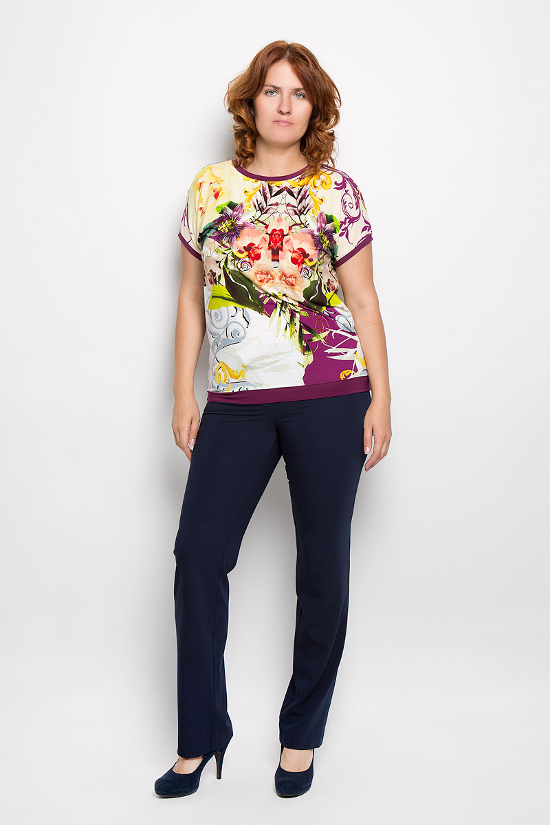 Блузка женская Milana Style, цвет: желтый, мультиколор. 924м. Размер 52924м Блузка женская Milana Style, цвет: желтый, мультиколор. 924м. Размер 52924мСтильная женская блузка Milana Style, выполненная из вискозы с добавлением лайкры, подчеркнет ваш уникальный стиль и поможет создать женственный образ. Модель c круглым вырезом горловины и рукавами-кимоно. Низ рукавов и низ изделия дополнены тонкими манжетами. Блуза оформлена цветочным принтом. Такая блузка будет дарить вам комфорт в течение всего дня и послужит замечательным дополнением к вашему гардеробу.