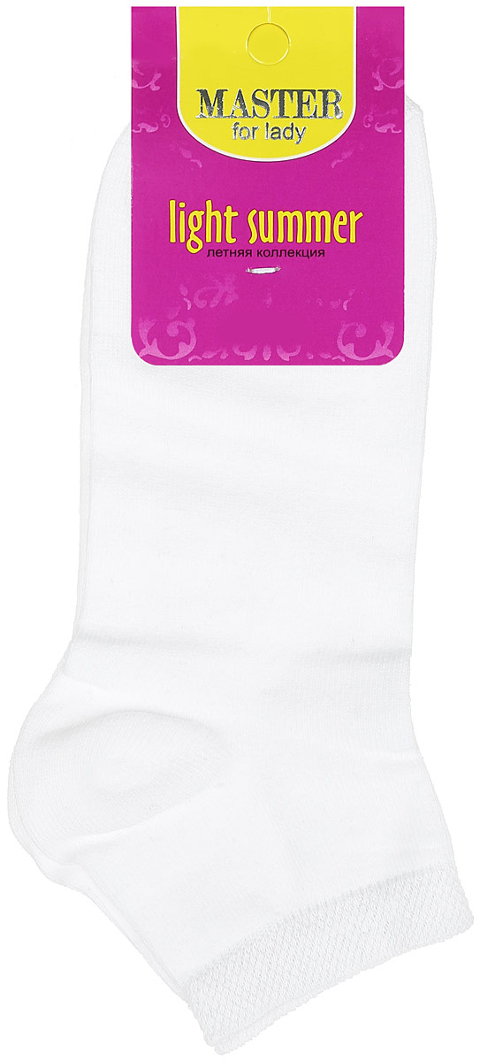 Носки женские Master Socks, цвет: белый. 55101. Размер 2555101 Носки женские Master Socks, цвет: белый. 55101. Размер 2555101Удобные носки Master Socks, изготовленные из высококачественного комбинированного материала, очень мягкие и приятные на ощупь, позволяют коже дышать. Эластичная резинка плотно облегает ногу, не сдавливая ее, обеспечивая комфорт и удобство. Носки с укороченным паголенком и полупрозрачными полосками на верхней части носка. Удобные и комфортные носки великолепно подойдут к любой вашей обуви.