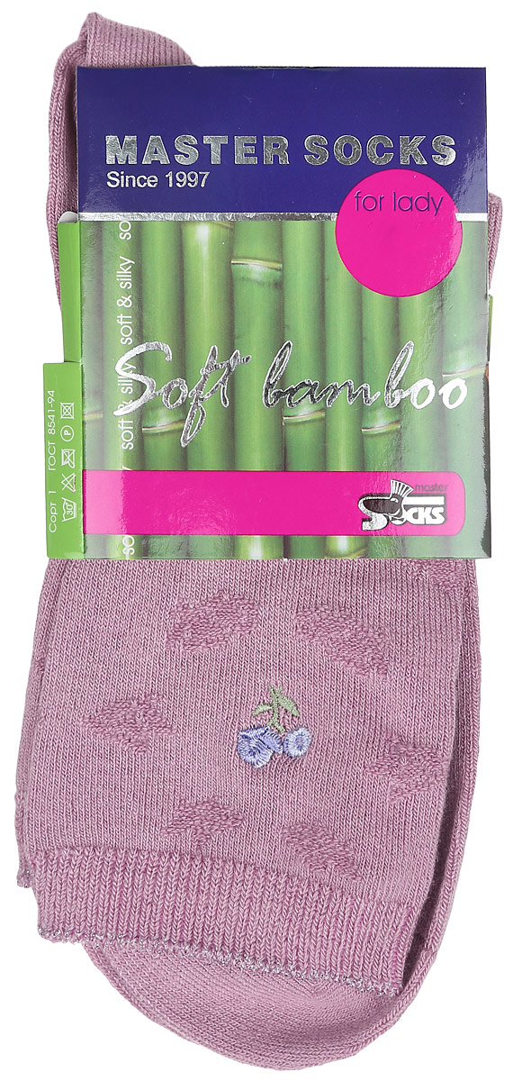 Носки женские Master Socks, цвет: розовый. 85608. Размер 2585608 Носки женские Master Socks, цвет: розовый. 85608. Размер 2585608Удобные носки Master Socks, изготовленные из высококачественного комбинированного материала, очень мягкие и приятные на ощупь, позволяют коже дышать.Эластичная резинка плотно облегает ногу, не сдавливая ее, обеспечивая комфорт и удобство. Носки дополнены полупрозрачным орнаментом и оформлены вышивкой в виде цветка.Практичные и комфортные носки великолепно подойдут к любой вашей обуви.
