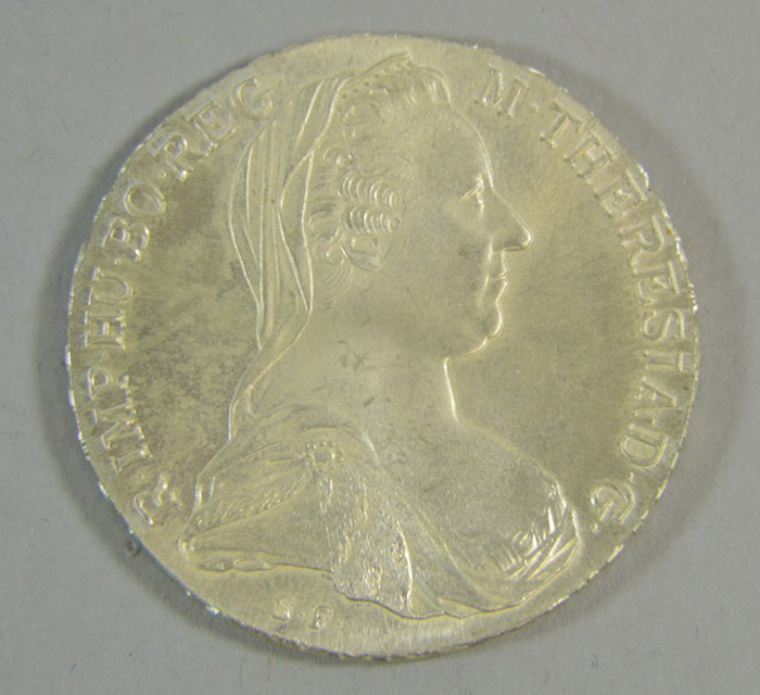 Монета талер Марии-Терезии. Австро-Венгрия, 1780 год