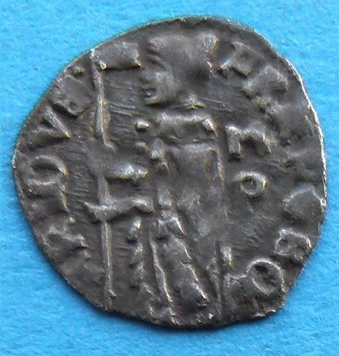 Монета 1 сольдино. Дож Франческо Фоскари. Белый металл. Венеция (Италия), 1423-1457 гг