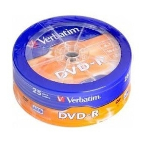 Диск DVD-R Verbatim 4.7Gb 16x Cake Box (25 шт)