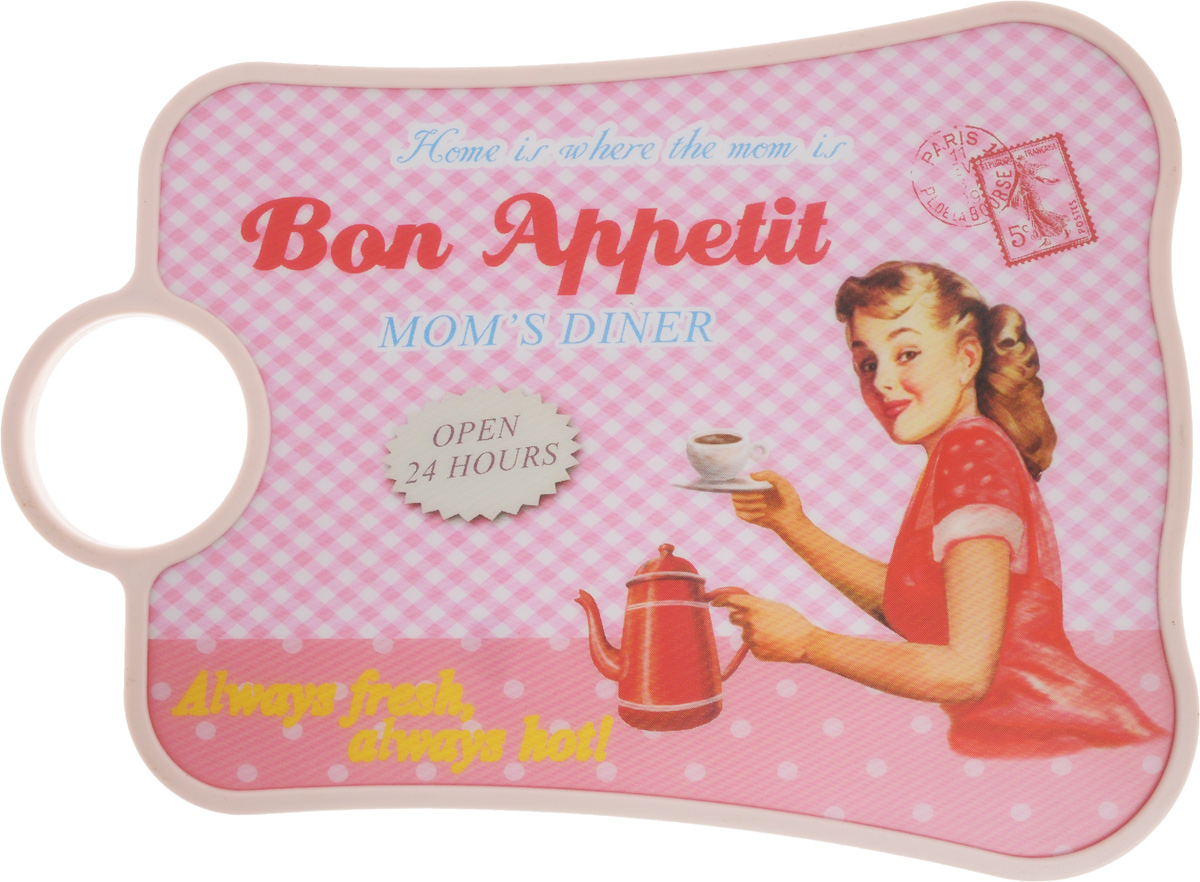 Доска разделочная Mayer & Boch Bon Appetit, 37,5 х 27 см24766 Доска разделочная Mayer & Boch Bon Appetit, 37,5 х 27 см24766Разделочная доска Bon Appetit, выполненная из высококачественной древесины и пластика, станет незаменимым аксессуаром на вашей кухни. Одна сторона доски декорирована изображением девушки, другая сторона белого цвета. Антибактериальное покрытие защищает от плесени, грибков и неприятных запахов. Изделие отлично подходит для приготовления и измельчения пищи, а также для сервировки стола. Такая доска прекрасно впишется в интерьер любой кухни и прослужит вам долгиегоды. Общая длина разделочной доски 37,5 см.