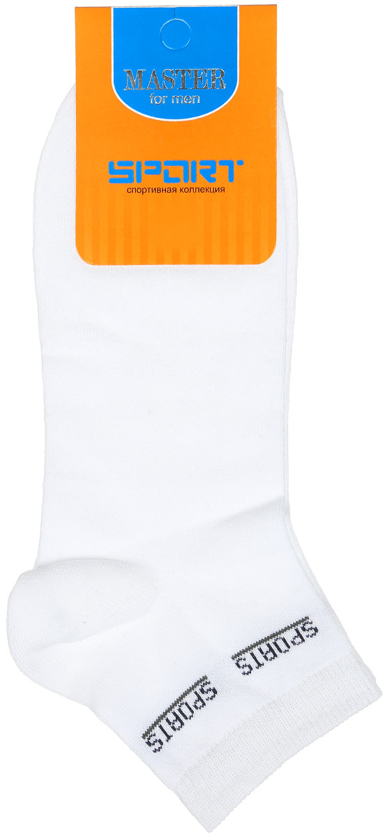 Носки мужские Master Socks, цвет: белый. 58908. Размер 2758908 Носки мужские Master Socks, цвет: белый. 58908. Размер 2758908Удобные носки Master Socks, изготовленные из высококачественного комбинированного материала, очень мягкие и приятные на ощупь, позволяют коже дышать. Эластичная резинка плотно облегает ногу, не сдавливая ее, обеспечивая комфорт и удобство. Носки с укороченным паголенком и надписью Sports на верхней части носка. Удобные и комфортные носки великолепно подойдут к любой вашей обуви.