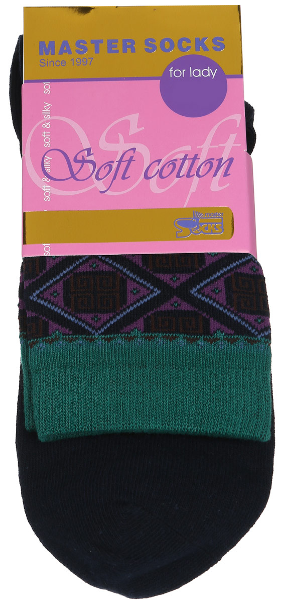 Носки женские Master Socks, цвет: синий. 85010. Размер 2585010 Носки женские Master Socks, цвет: синий. 85010. Размер 2585010Удобные носки Master Socks, изготовленные из высококачественного комбинированного материала, очень мягкие и приятные на ощупь, позволяют коже дышать.Эластичная резинка плотно облегает ногу, не сдавливая ее, обеспечивая комфорт и удобство. Модель с стандартным паголенком оформлена оригинальным принтом.Удобные и комфортные носки великолепно подойдут к любой вашей обуви.