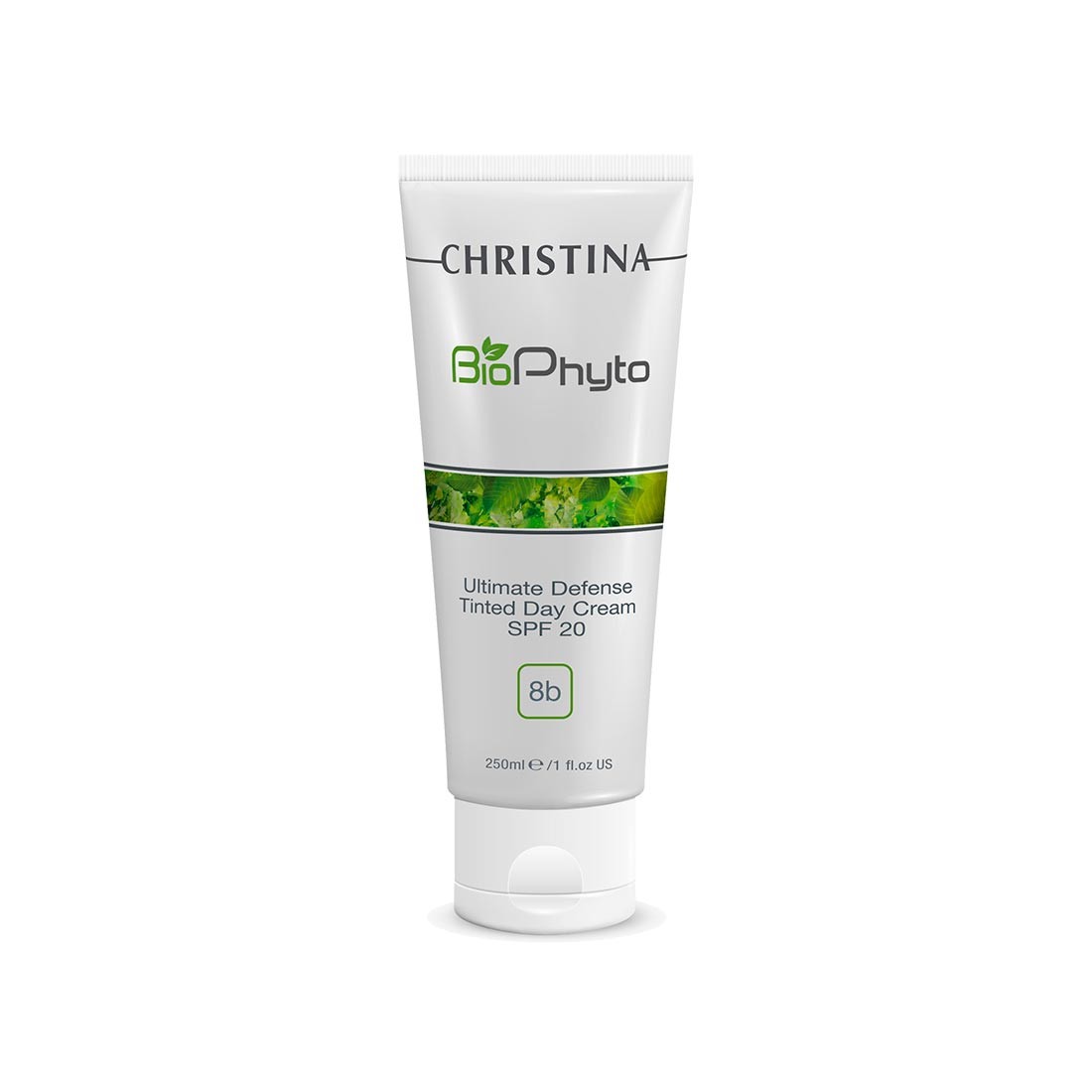 Christina Дневной крем Абсолютная защита SPF 20 с тоном Bio Phyto Ultimate Defense Tinted Day Cream SPF 250 млCHR588 Christina Дневной крем Абсолютная защита SPF 20 с тоном Bio Phyto Ultimate Defense Tinted Day Cream SPF 250 млCHR588Крем увлажняет и смягчает кожу. Обладает легким тоном, маскирует покраснения кожи. Содержит химические и физические фотофильтры, обеспечивая надежную защиту от УФ-лучей.Активные компоненты: Деионизированная вода, триазин, стеариновая кислота, гиалуронат натрия, триазон, оксид алюминия, диоксид титана, оксид железа, экстракт листьев камелии китайской, токоферола ацетат, цианокобаламин, фолиевая кислота.Результат: Крем увлажняет и питает кожу, защищает от УФ-лучей.