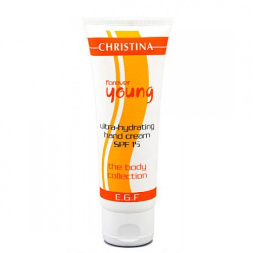 Christina Крем для рук Forever Young Hand Cream SPF15 75 млFYBC-HC Christina Крем для рук Forever Young Hand Cream SPF15 75 млFYBC-HCКрем для рук SPF15 Christina Forever Young Hand Cream SPF15. Легкий нежирный крем для рук интенсивного действия, омолаживает, смягчает, увлажняет и защищает кожу рук.