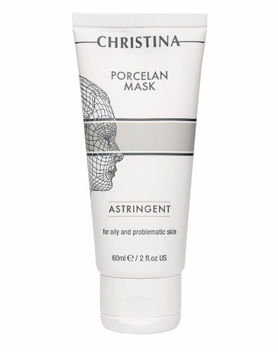 Christina Поросуживающая маска Порцелан для жирной и проблемной кожи Porcelan Astrigent Porcelan Mask 60 млM-44 Christina Поросуживающая маска Порцелан для жирной и проблемной кожи Porcelan Astrigent Porcelan Mask 60 млM-44Поросуживающая маска Порцелан для жирной и проблемной кожи Christina Porcelan Astrigent Porcelan Mask предназначена для кожи с расширенными порами и акне. Она дезинфицирует, тонизирует и осветляет кожу (каолин — белая глина из Японии, оксид цинка, биологическая сера, камфора). Триклозан оказывает выраженный противовоспалительный эффект. Морской коллаген и гиалуроновая кислота увлажняют, а экстракт мимозы и масло эвкалипта успокаивают кожу.Маска восстанавливает кислотно-щелочной баланс, нормализует секрецию сальных желез.