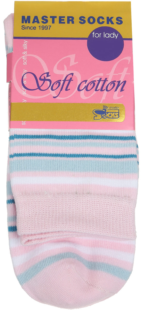 Носки женские Master Socks, цвет: розовый. 85013. Размер 2385013 Носки женские Master Socks, цвет: розовый. 85013. Размер 2385013Удобные носки Master Socks, изготовленные из высококачественного комбинированного материала, очень мягкие и приятные на ощупь, позволяют коже дышать.Эластичная резинка плотно облегает ногу, не сдавливая ее, обеспечивая комфорт и удобство. Модель с стандартным паголенком оформлена принтом в полоску.Удобные и комфортные носки великолепно подойдут к любой вашей обуви.