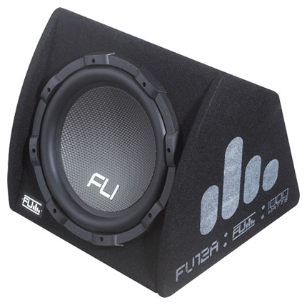Сабвуфер автомобильный FLI Underground 12A-F112A-F1 Сабвуфер автомобильный FLI Underground 12A-F112A-F1Способный развивать выходную мощность до 1000 Вт сабвуфер автомобильный FLI Underground 12A-F1 сможет наполнить салон любого по размеру транспортного средства качественным звучанием с глубокими насыщенными басами. Данная модель активного типа оборудована одним 12-дюймовым динамиком, который воспроизводит частоты в диапазоне 21-1500 Гц, и усилителем. Использование при производстве сабвуфера автомобильного FLI Underground 12A-F1 качественных материалов положительно сказывается на качестве воспроизводимого звука и сроке его эксплуатации. Диафрагма из полипропилена даже при прослушивании музыки на высокой громкости исключает вероятность возникновения искажений звучания. Способствует этому и высокая чувствительность данной модели. Благодаря расположению всех клемм в одном месте упрощается подключение устройства к акустической системе.