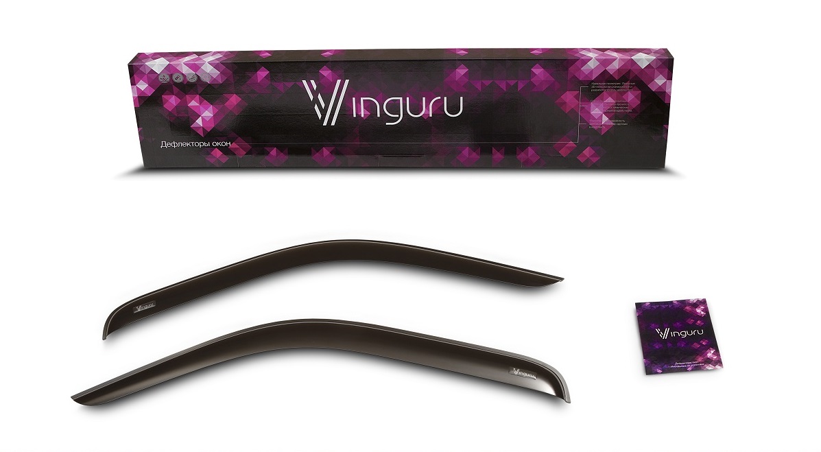 Комплект дефлекторов Vinguru, накладные, для Gazel 2003-2013, 2 штAFV27803 Комплект дефлекторов Vinguru, накладные, для Gazel 2003-2013, 2 штAFV27803Комплект дефлекторов Vinguru позволяет направить в салон поток чистого воздуха, защитив от дождя, снега и грязи, а также способствует быстрому отпотеванию стекол в морозную и влажную погоду. Дефлекторы улучшают обтекание автомобиля воздушными потоками, распределяя их особым образом. Дефлекторы Vinguru в точности повторяют геометрию автомобиля, легко устанавливаются, долговечны, устойчивы к температурным колебаниям, солнечному излучению и воздействию реагентов. Современные композитные материалы обеспечиваю высокую гибкость и устойчивость к механическим воздействиям. Дефлекторы накладные, крепятся на скотч.