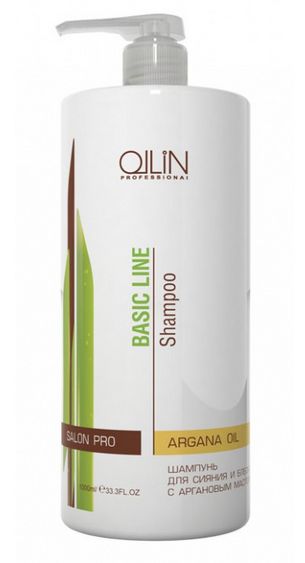 Ollin Шампунь для сияния и блеска с аргановым маслом Basic Line Argan Oil Shine & Brilliance Shampoo - 750 мл390589/4620753725836 Ollin Шампунь для сияния и блеска с аргановым маслом Basic Line Argan Oil Shine & Brilliance Shampoo - 750 мл390589/4620753725836Благодаря комбинации арганового масла и других активных компонентов, шампунь бережно очищает волосы и кожу головы, нормализует баланс влаги, делает волосы гладкими, сильными и блестящими. Тонкие и слабые волосы получают заметный объем и дополнительную энергию. Волосы выглядят более пышными и густыми, легко укладываются.