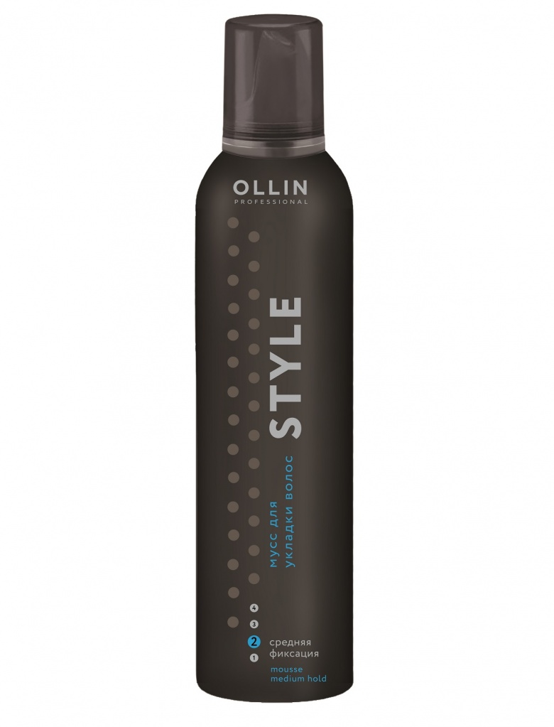 Ollin Мусс для укладки волос средней фиксации Style Mousse 250 мл7296054620753721180/ Ollin Мусс для укладки волос средней фиксации Style Mousse 250 мл7296054620753721180/Мусс для укладки волос средней фиксации Ollin Style Mousse Strong надежно фиксирует и придает дополнительный прикорневой объем. Не утяжеляет. Защита волос от агрессивных факторов окружающей среды, и от термического воздействия.