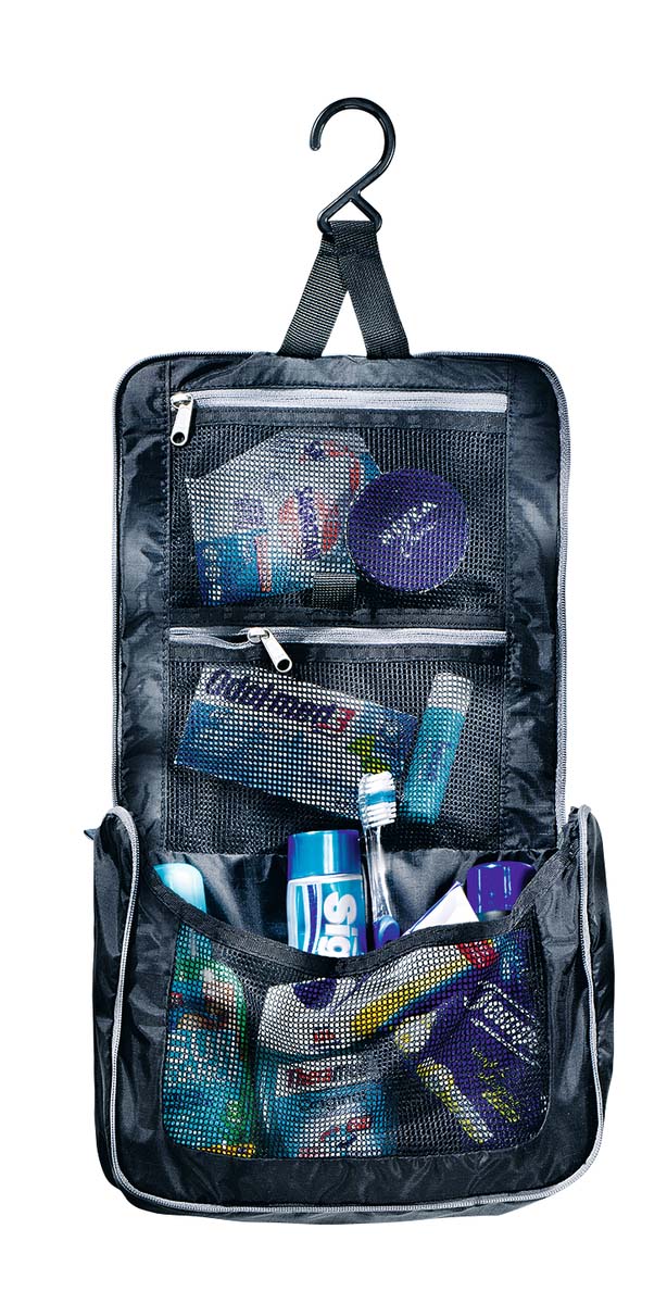 Косметичка Deuter "Wash Center Lite II", цвет: черный, темно-серый, 18 см х 24 см х 8 см