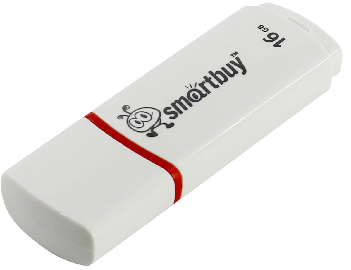 SmartBuy Crown 16GB, White USB-накопитель