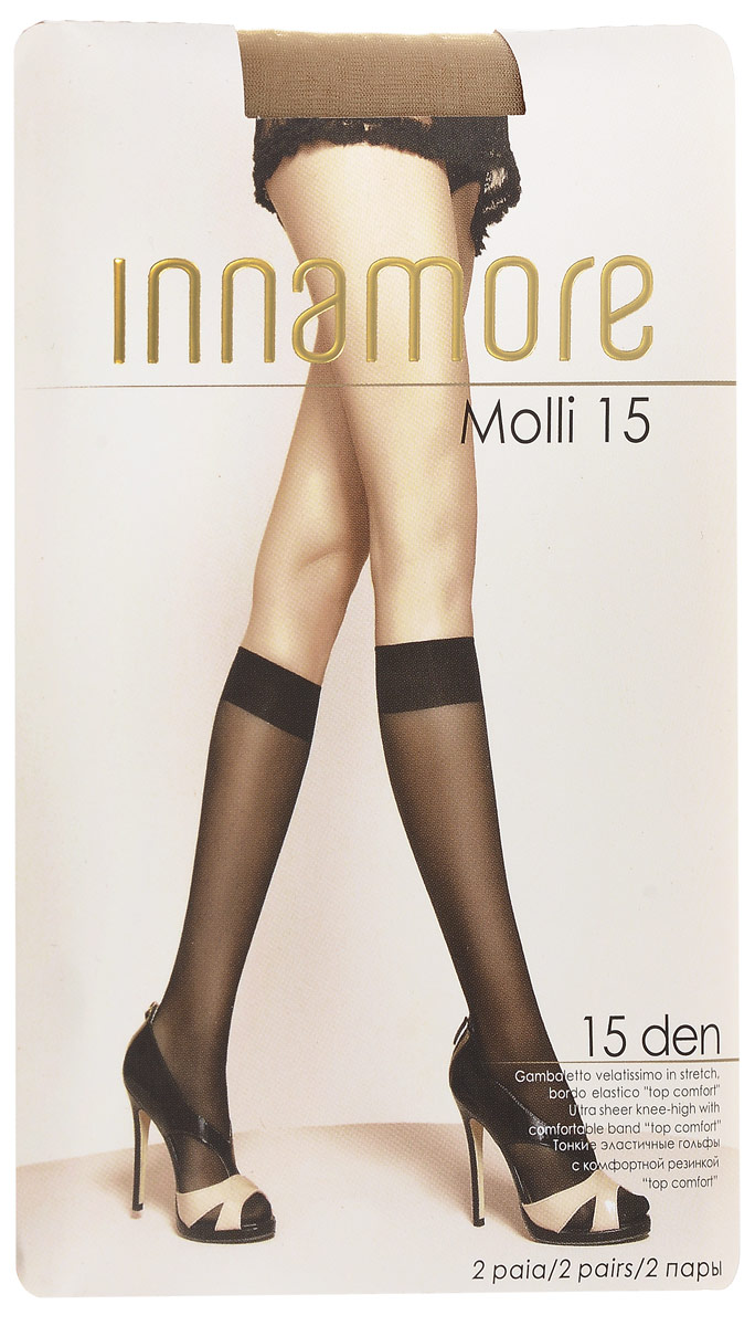 Гольфы женские Innamore Molli 15, цвет: Miele (телесный), 2 пары. 6004. Размер универсальный
