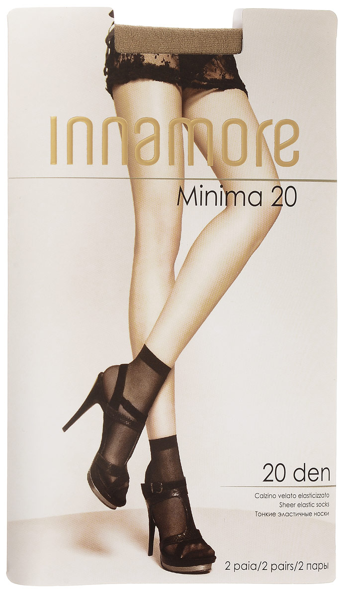 Носки женские Innamore Minima 20, цвет: Miele (телесный), 2 пары. 6002. Размер универсальныйMinima 20 Носки женские Innamore Minima 20, цвет: Miele (телесный), 2 пары. 6002. Размер универсальныйMinima 20Удобные женские носки Incanto Minima 20, изготовленные из высококачественного эластичного полиамида, идеально подойдут для повседневной носки. Входящий в состав материала полиамид обеспечивает износостойкость, а эластан позволяет носочкам легко тянуться, что делает их комфортными в носке.Эластичная резинка плотно облегает ногу, не сдавливая ее, обеспечивая комфорт и удобство и не препятствуя кровообращению. Практичные и комфортные тонкие носки великолепно подойдут к любой открытой обуви. В комплект входят 2 пары носков. Плотность: 20 den.