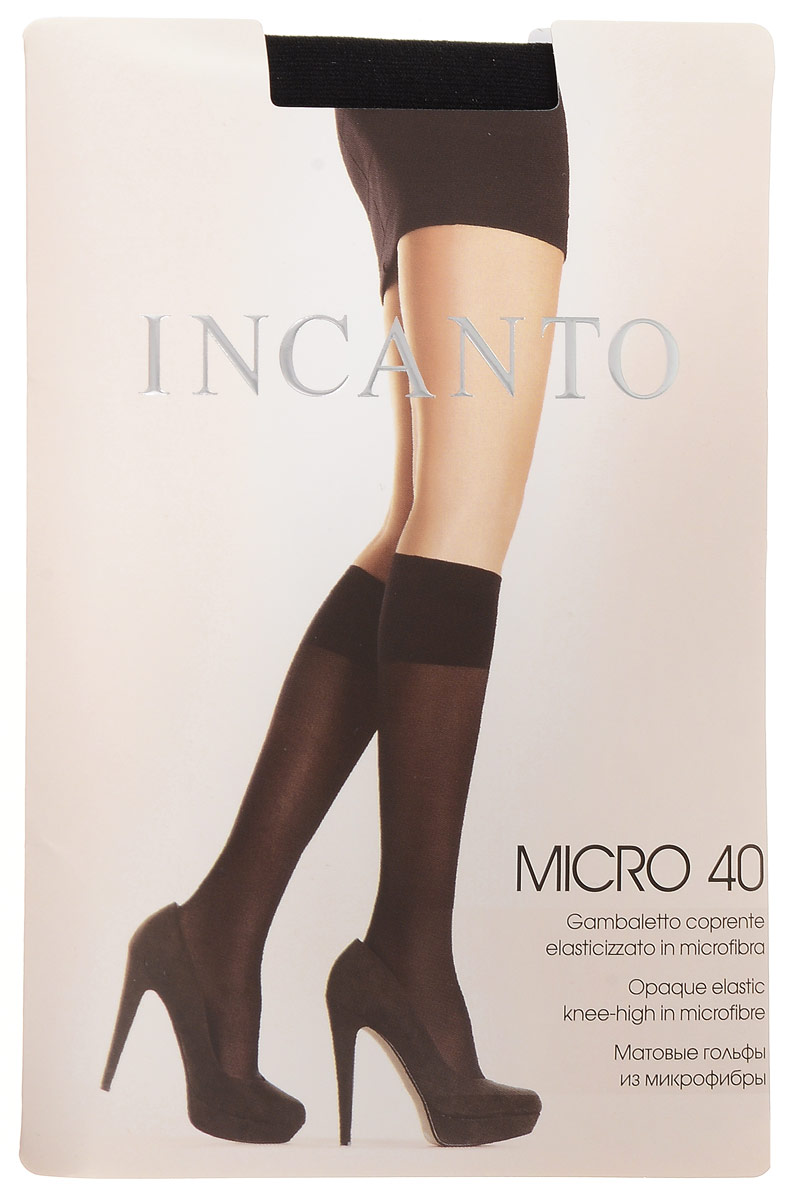 Гольфы женские Incanto Micro 40, цвет: Nero (черный). 5934. Размер универсальный5934 Гольфы женские Incanto Micro 40, цвет: Nero (черный). 5934. Размер универсальный5934Стильные гольфы Incanto Micro 40, изготовленные из эластичного полиамида, идеально дополнят ваш образ в прохладную погоду.Шелковистые матовые гольфы легко тянутся, что делает их комфортными в носке. Гладкие и мягкие на ощупь, они имеют удобную резинку top comfort. Идеальное облегание и комфорт гарантированы при каждом движении. Плотность: 40 den.