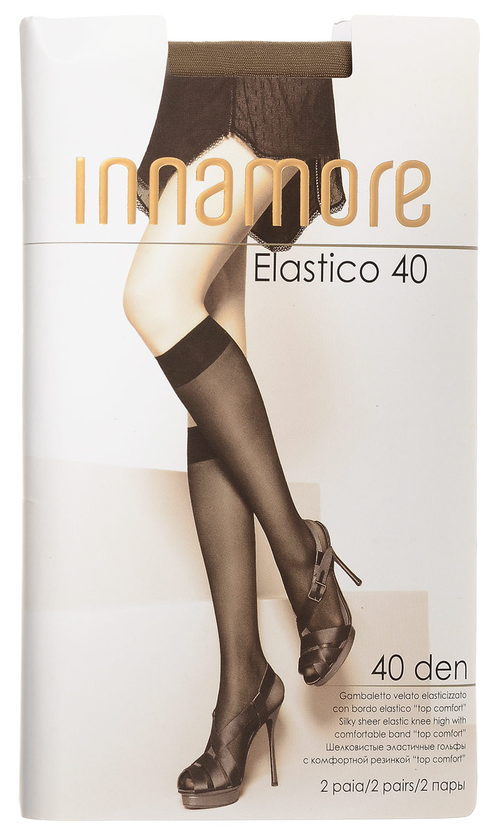 Гольфы женские Innamore Elastico 40, цвет: Daino (загар), 2 пары. 6032. Размер универсальный