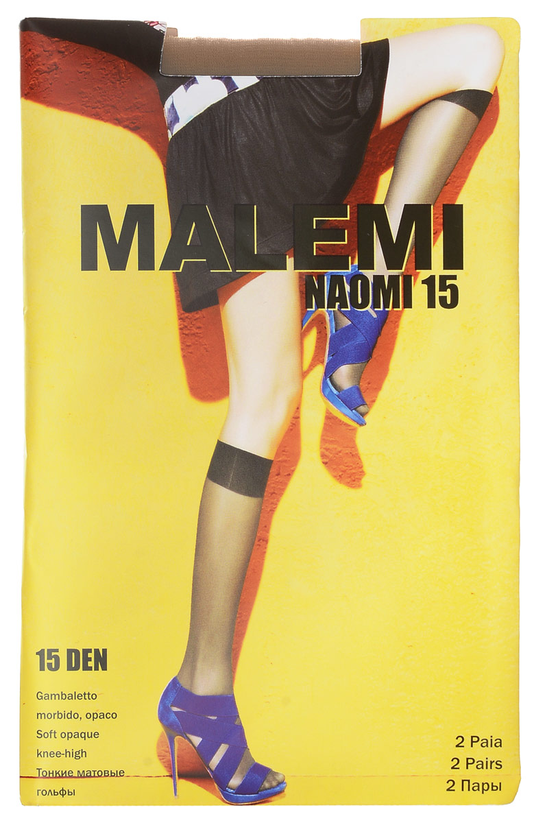 Гольфы женские Malemi Naomi 15, цвет: Melon (телесный), 2 пары. 13510. Размер универсальныйNaomi 15 Гольфы женские Malemi Naomi 15, цвет: Melon (телесный), 2 пары. 13510. Размер универсальныйNaomi 15Стильные гольфы Malemi Naomi 15, изготовленные из эластичного полиамида, идеально дополнят ваш образ в прохладную погоду.Шелковистые матовые гольфы легко тянутся, что делает их комфортными в носке. Гладкие и мягкие на ощупь, они имеют удобную мягкую резинку. Идеальное облегание и комфорт гарантированы при каждом движении. Плотность: 15 den. В комплекте 2 пары.