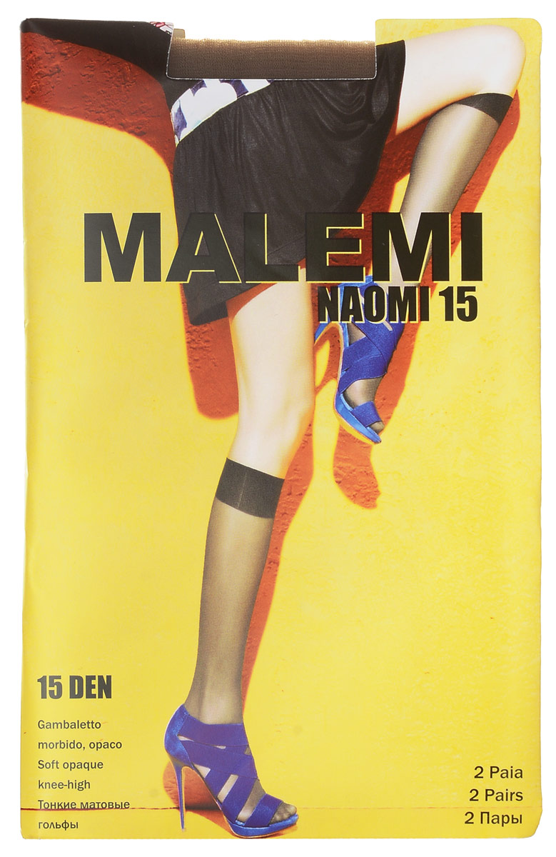Гольфы женские Malemi Naomi 15, цвет: Daino (загар), 2 пары. 13510. Размер универсальныйNaomi 15 Гольфы женские Malemi Naomi 15, цвет: Daino (загар), 2 пары. 13510. Размер универсальныйNaomi 15Стильные гольфы Malemi Naomi 15, изготовленные из эластичного полиамида, идеально дополнят ваш образ в прохладную погоду.Шелковистые матовые гольфы легко тянутся, что делает их комфортными в носке. Гладкие и мягкие на ощупь, они имеют удобную мягкую резинку. Идеальное облегание и комфорт гарантированы при каждом движении. Плотность: 15 den. В комплекте 2 пары.