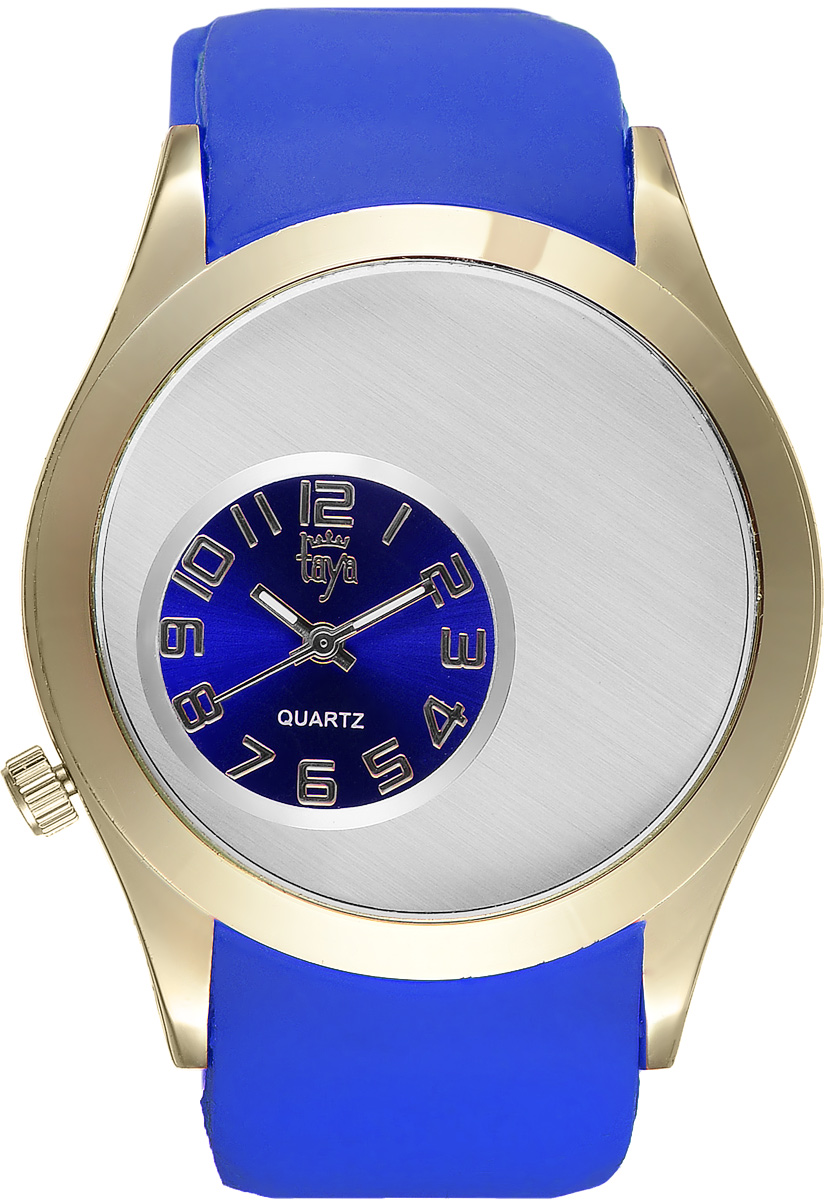 Часы наручные женские Taya, цвет: золотой, синий. T-W-0236