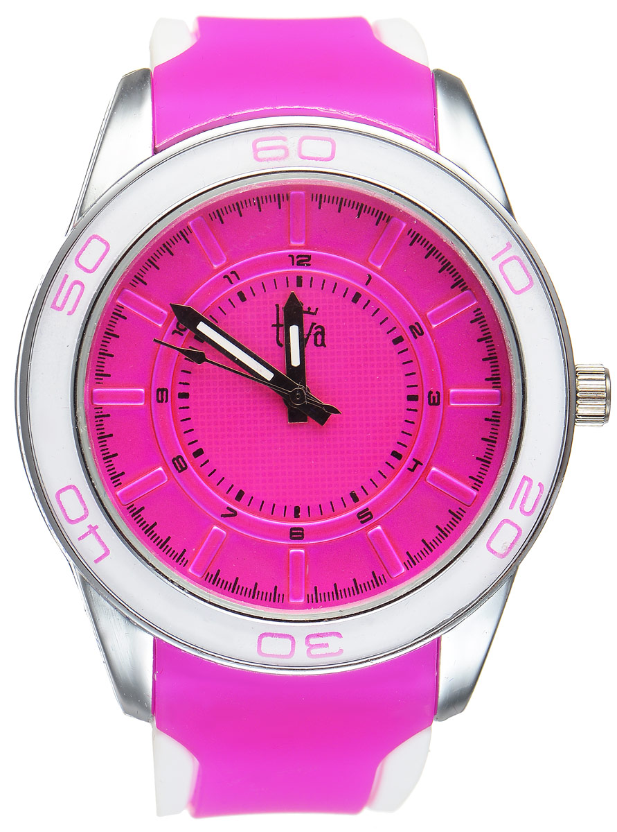 Часы наручные женские Taya, цвет: серебристый, фуксия. T-W-0208