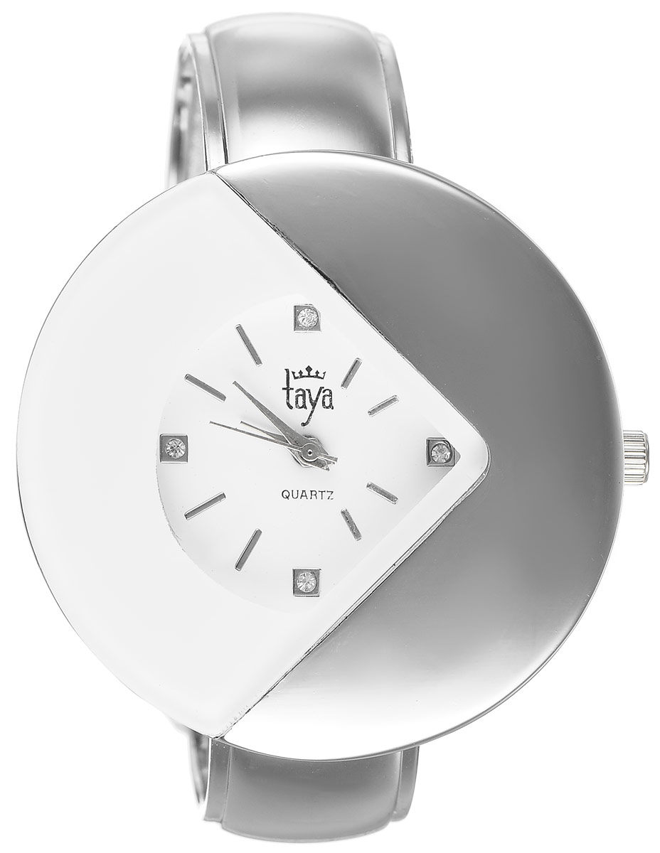 Часы наручные женские Taya, цвет: серебристый, белый. T-W-0421
