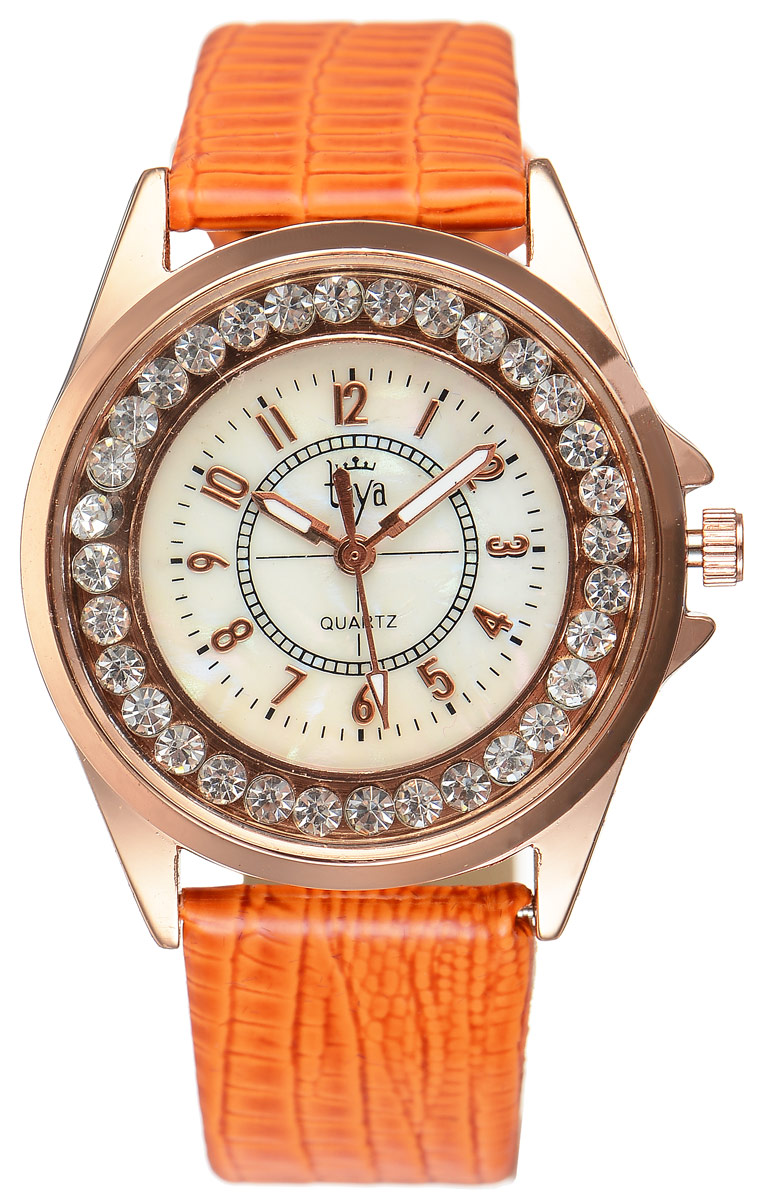 Часы наручные женские Taya, цвет: золотистый, оранжевый. T-W-0038