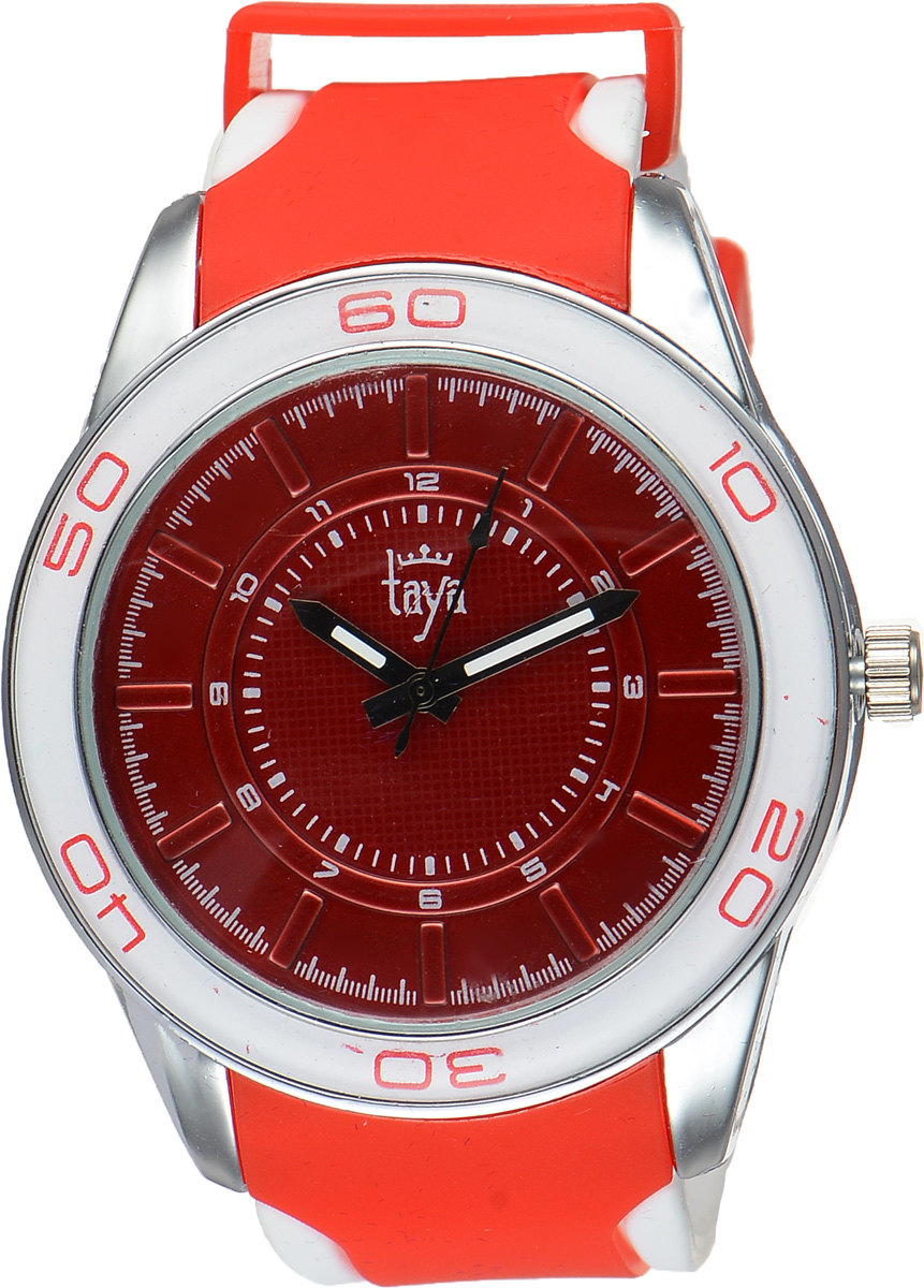 Часы наручные женские Taya, цвет: серебристый, красный. TAYA T-W-0210
