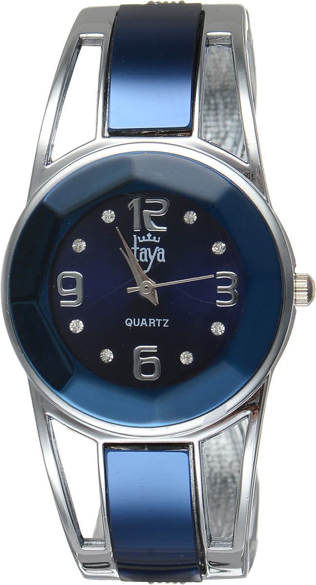 Часы наручные женские Taya, цвет: серебристый, темно-синий. T-W-0433