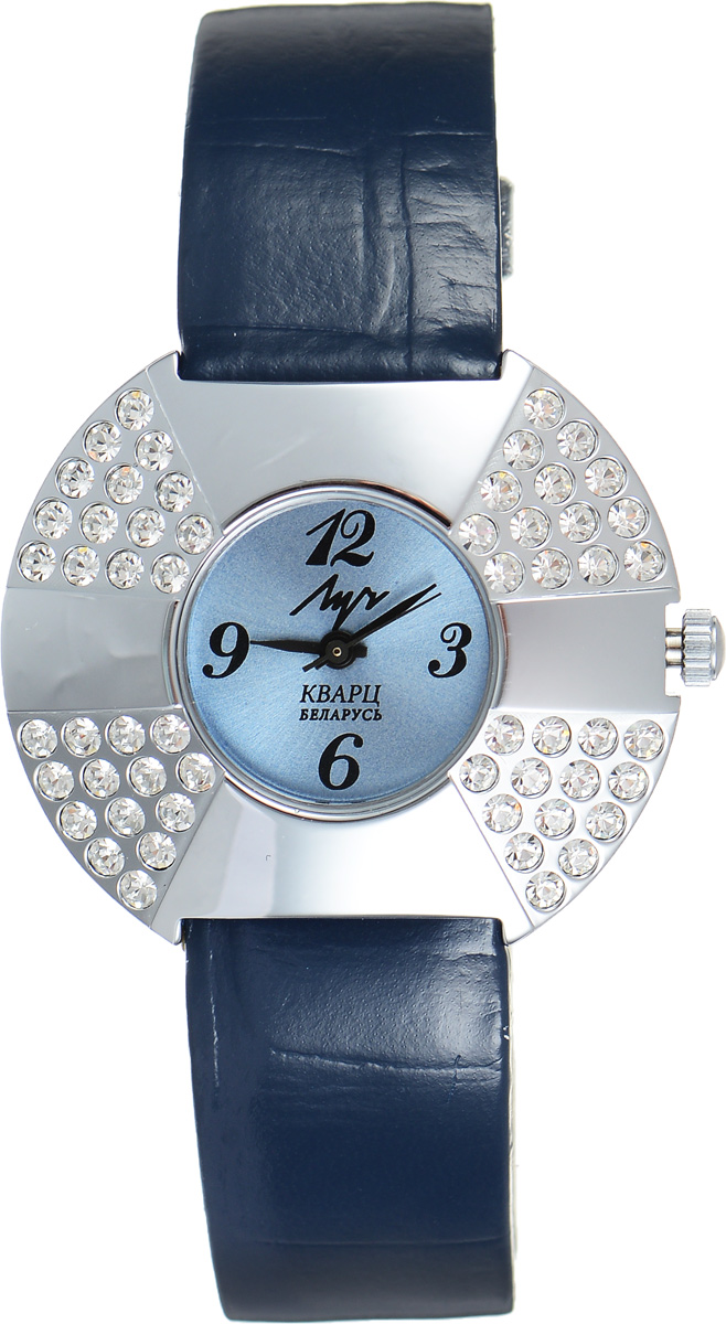 Часы наручные женские Луч, цвет: серебряный, синий. 74921492