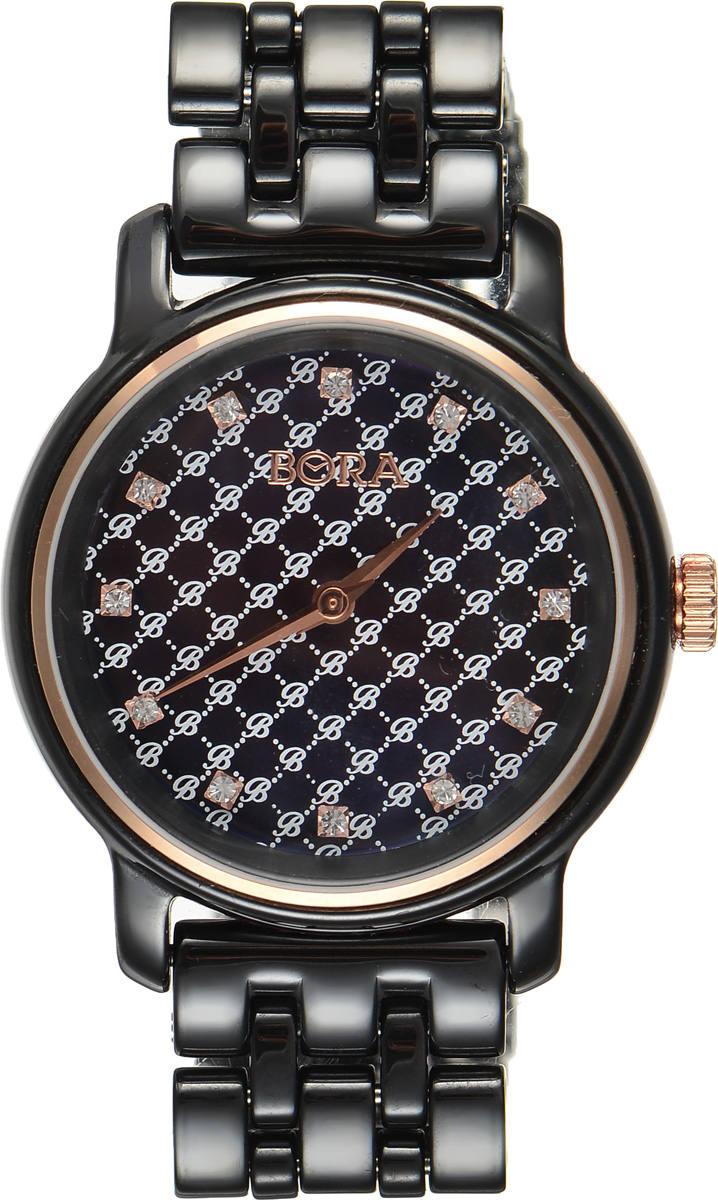 Часы наручные женские Bora, цвет: черный. T-B-8645