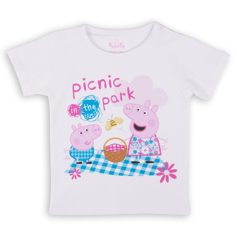 Футболка для девочки Free Age Peppa Pig, цвет: белый. ZG 02488-W1. Размер 122, 7-8 летZG 02488-W1 Футболка для девочки Free Age Peppa Pig, цвет: белый. ZG 02488-W1. Размер 122, 7-8 летZG 02488-W1Удобная и комфортная в носке футболка с коротким рукавом с изображением мультипликационного героя Свинки Пеппы станет отличным дополнением к повседневному гардеробу девочки.