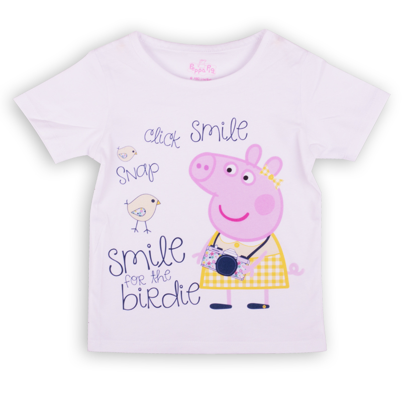 Футболка для девочки Free Age Peppa Pig, цвет: белый. ZG 02490-W1. Размер 116, 6-7 летZG 02490-W1 Футболка для девочки Free Age Peppa Pig, цвет: белый. ZG 02490-W1. Размер 116, 6-7 летZG 02490-W1Удобная и комфортная в носке футболка с коротким рукавом с изображением мультипликационного героя Свинки Пеппы станет отличным дополнением к повседневному гардеробу девочки.