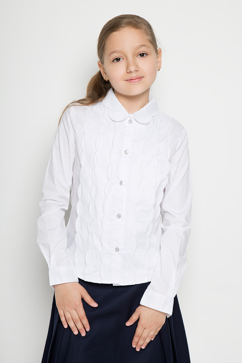 Блузка для девочки Nota Bene, цвет: белый. AW15GS270A-1. Размер 122