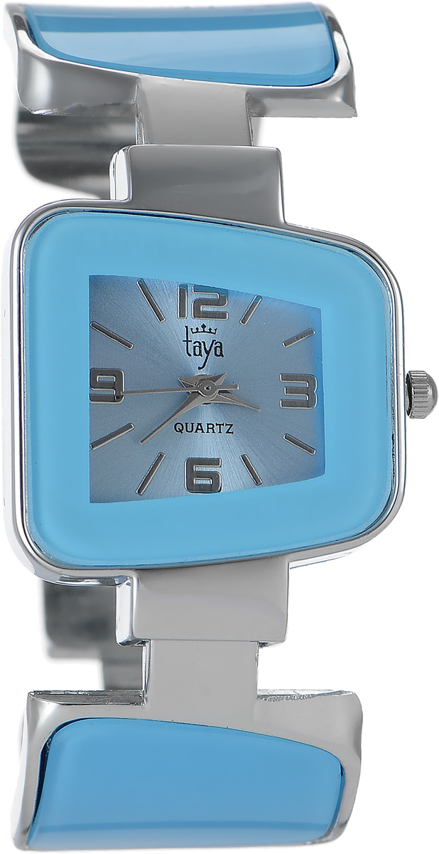 Часы наручные женские Taya, цвет: серебряный, голубой. T-W-0427