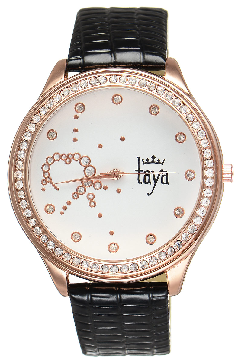 Часы наручные женские Taya, цвет: золотистый, черный. T-W-0027