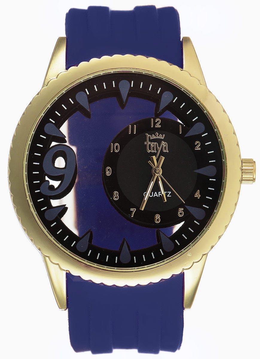 Часы наручные женские Taya, цвет: синий, золотой. T-W-0243