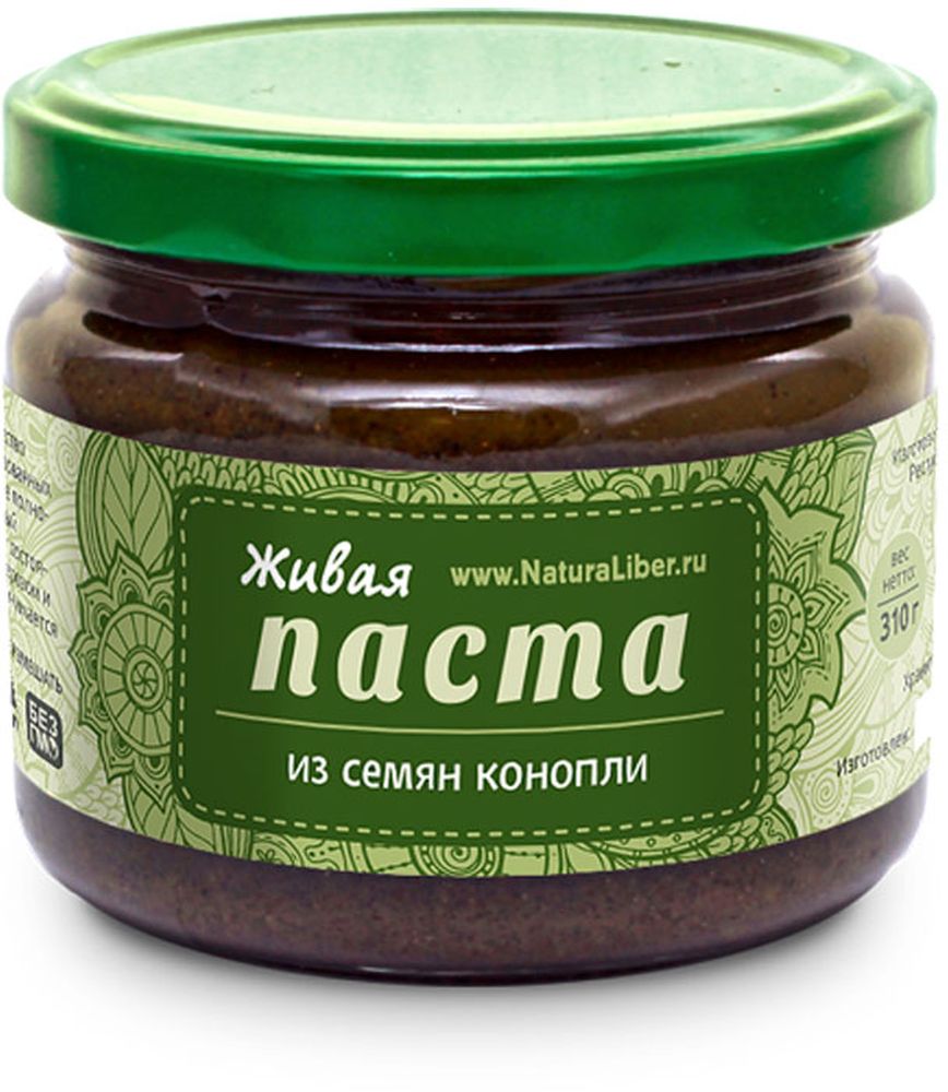 NaturaLiber паста из семян конопли, 225 г00-00000129 NaturaLiber паста из семян конопли, 225 г00-00000129Особенность этих паст в том, что они RAW, то есть подходят абсолютно всем, даже сыроедам. Орешки не подвергаются тепловой обработке в процессе производства.Получают саму пасту путем перетирания орехов или семян до состояния маслянистой пасты. Кстати, если вы не знали, это национальный дагестанский продукт!Приготовить их дома практически невозможно. Если перетирать орешки и семечки с помощью блендера или кофемолки, то их мощности вряд ли хватит, чтобы получилась нужная масляная консистенция. Проще купить готовый урбеч. Ищите в магазинах, которые продают органическую продукцию или в лавках для сыроедов и веганов.
