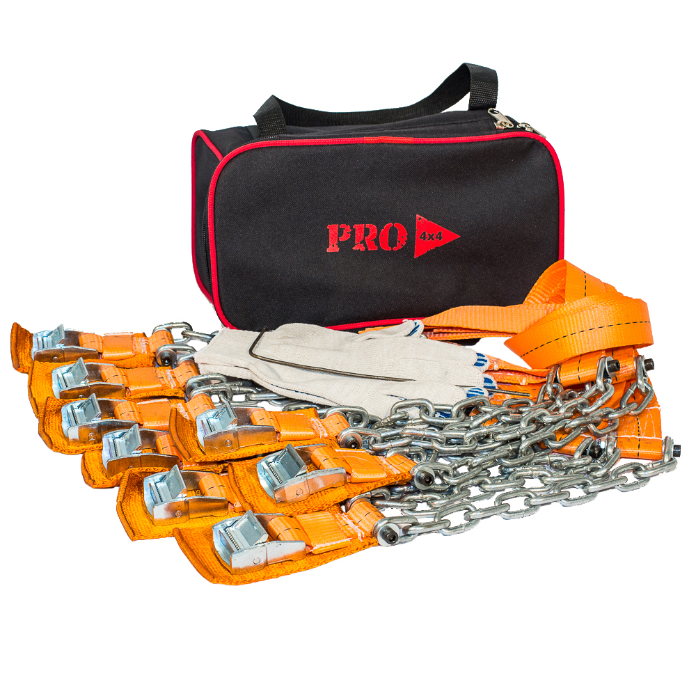 Браслеты противоскольжения PRO-4x4 Medium, для кроссовера, 8 штPRO-BPS-000208 Браслеты противоскольжения PRO-4x4 Medium, для кроссовера, 8 штPRO-BPS-000208Браслеты противоскольжения будут незаменимыми помощниками во время выездов на природу, на охоту или рыбалку, поездок в деревню и на дачу. Технические характеристики браслетов PRO-4х4: Размер шин: от 205/55 до 275/85 Размер диска (радиус): от R14 до R19Вес: 5.56 кг.Длина браслета: 108 см. Длина ленты: 68.5 см.Ширина ленты: 3.5 см.Длина цепи: 28 см.Толщина цепи: 6 мм. Защита диска: спец. накладкаМатериал замка: цинковый сплавПрименяется для а/м массой до 3500 кг.