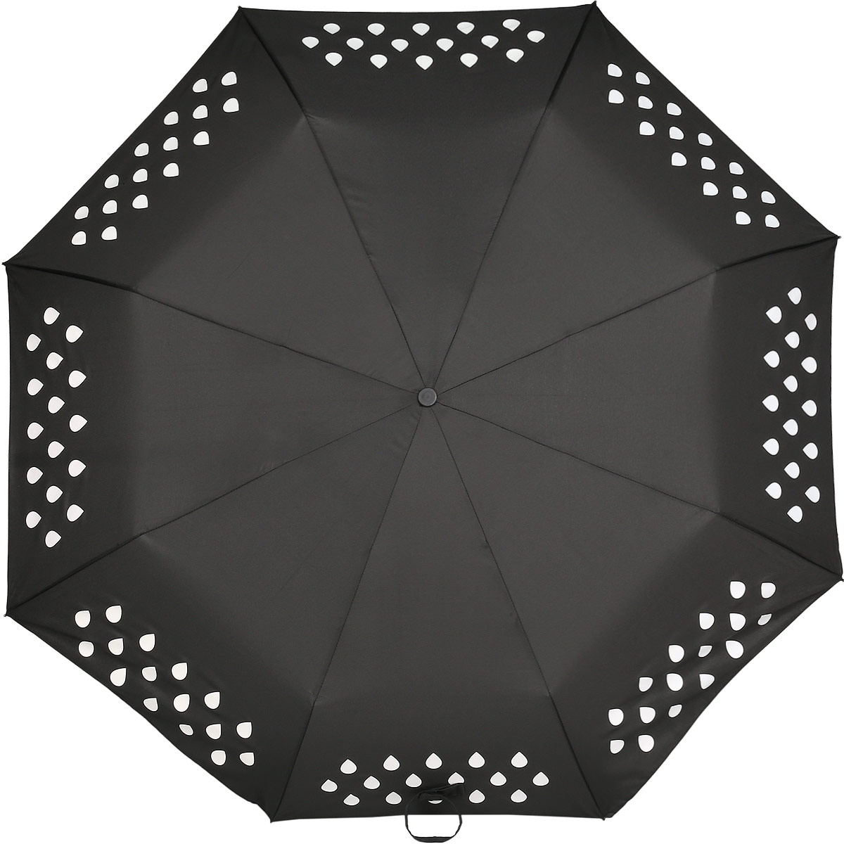 Зонт Reflective Suck UK, механический, 3 сложения, цвет: черный. SK UMBRELLA2